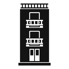 Two Floor House Vector Icon