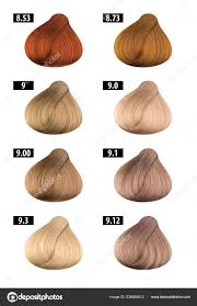 Haircolor Hair Dye Colours Chart Colour Numbers Stock