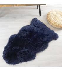 for deep blue sheepskin rug 2x3