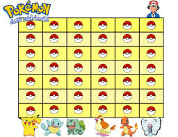 Pokemon Reward Chart Worksheets Teaching Resources Tpt