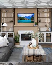 Diy Living Room Built In Shelves And