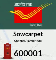 sowcarpet pin code chennai tamil nadu