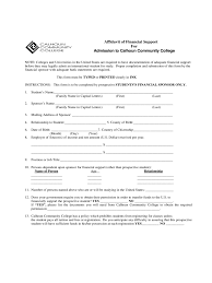 Affidavit Of Financial Support Form 38 Free Templates In