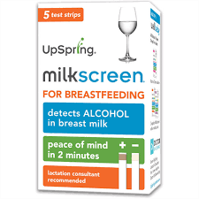 Upspring Milkscreen Alcohol Test Strips 5 Pack Expiry Date March 2019