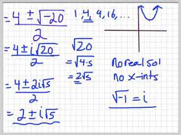 Quadratic Formula Imaginary Solutions