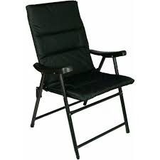 Cushioned Folding Outdoor Chair Black