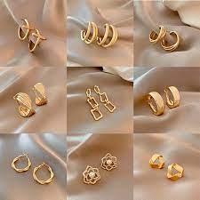Gold Stud Earrings For Women Twist Round Geometric Earring Hoop Small  Fashion Earings Luxury Party Jewelry Pendants | academiafmb.com.br