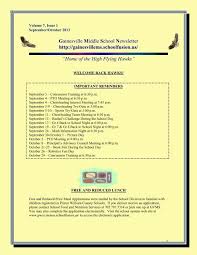 gainesville middle newsletter