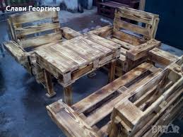 Мебели от дървени трупи, занаяти от разфасовки, дърворезба. Mebeli Ot Paleti V Gradinski Mebeli Dekoraciya V Gr Asenovgrad Id22222390 Bazar Bg