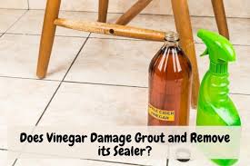 does vinegar damage grout and remove