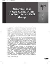 Pdf Organizational Restructuring Within The Royal Dutch