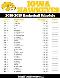 Key combination to navigate site. Printable Iowa Hawkeyes Basketball Schedule Basketball Schedule Hawkeyes Basketball College Basketball Schedule