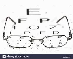Glasses And Eye Test Chart For Distance Vision Test Themes