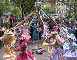 Image result for old fashioned dancing around maypole