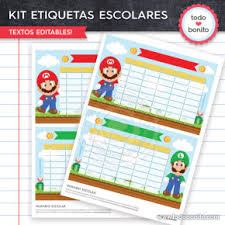 super mario bros kit imprimible