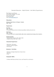 Cover Letter Examples For High School Students With No Experience