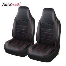 Autoyouth 2pcs Pu Front Car Seat Covers