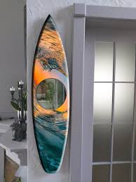 Surfboard Mirror Wall Art 40 Snake Skin