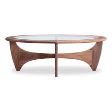Dark Wood Oval Coffee Tables