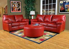 red leather look fabric modern sofa