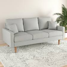 webster grey andor 3 seater fabric sofa