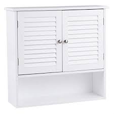 White Wall Mount Bathroom Cabinet With