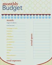 Free Monthly Budget Printable I Should Have Something Life This