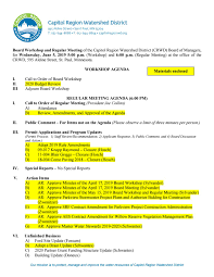 June 5 Board Meeting Packet By Capitol Region Watershed