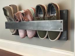 Sold and shipped by spreetail. Wall Mounted Shoe Rack Modern Industrial Etsy Wall Mounted Shoe Rack Shoe Rack Modern Industrial
