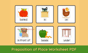 prepositions of place worksheet pdf