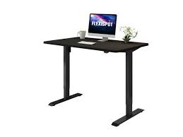 What is an adjustable height desk? Flexispot Electric Sit Stand Desk Home Office Desks Standing Desk 48 X 24 Height Adjustable Desk Black Frame Black Top Newegg Com