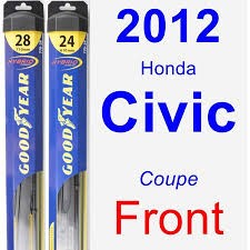 2012 Honda Civic Wiper Blade Set Kit Front 2 Blades Hybrid