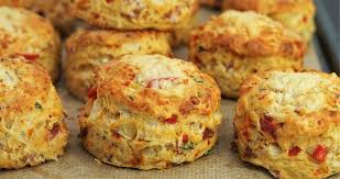 roasted pepper salami cheese scones