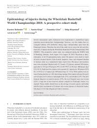 pdf epidemiology of injuries during
