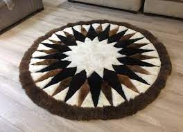 new round alpaca rug super alpaka