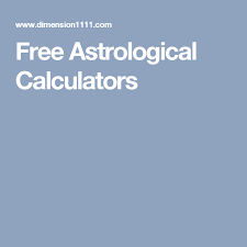 Free Astrological Calculators Metaphysical Musings