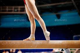 legs women balance beam gymnastics