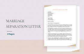 marriage separation letter in ms word