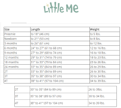 Little Me Size Chart Baby Clothes Size Chart Baby Clothing