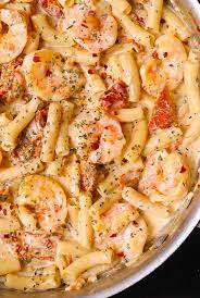 creamy mozzarella shrimp pasta julia