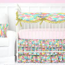 bright pastel baby bedding