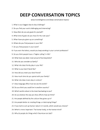  deep conversation topics spark deep personal conversations list of deep conversation topics