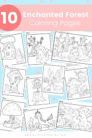 10 enchanted forest coloring pages: 10 Enchanted Forest Coloring Pages Arty Crafty Kids