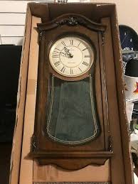 bulova clock c3542 walnut wood pendulum