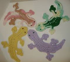 crocheted gecko appliques how to make