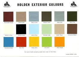 paint charts holden painted paneling