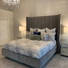 Tufted Wingback Headboard Bed Extra
