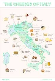 Map The Iconic Cheeses Of Italy Italy Food Italy Map