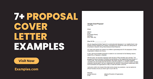 proposal cover letter 7 exles