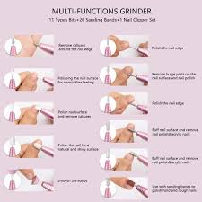 manicure pedicure nail file drill kit